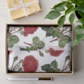 Red Long Stem Roos Patroon Tissuepapier (Geschenk)