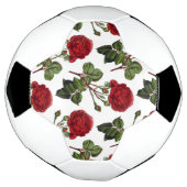 Red Long Stem Roos Patroon Voetbal (Gedraaid)