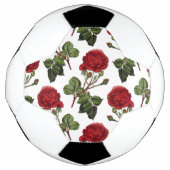 Red Long Stem Roos Patroon Voetbal (Voorkant)