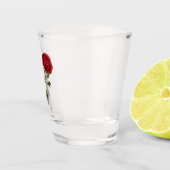 Red Long Stem Roos Shot Glas (Rechts)