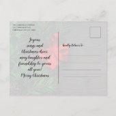 Red Loop Gold Script Kerstdiner Uitnodiging (Achterkant)
