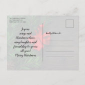 Red Loop Gold Script Kerstdiner Uitnodiging Briefkaart (Achterkant)