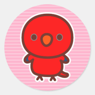 Red Lory Ronde Sticker