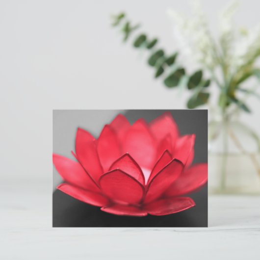 Red Lotus Briefkaart (Staand voorkant)