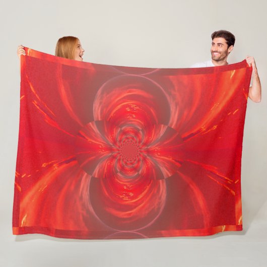 Red Lotus Fleece Blanket Deken (In situ)