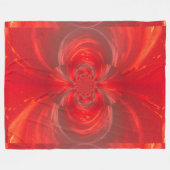 Red Lotus Fleece Blanket Deken (Voorkant (Horizontaal))