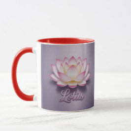 Red Lotus Flower Meditation Mug Mok