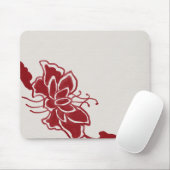 Red Lotus Flower Mousepad Muismat (Met muis)