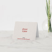 Red Lotus Flower Note Kaart (Achterkant)