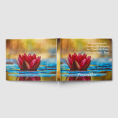 Red Lotus Flower on Blue Water Spiritueel Quote Gastenboek (Volledig)