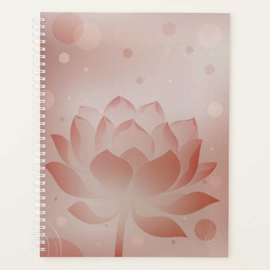 Red Lotus Glow Hardcover Planner (Voorkant)