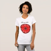 Red Lotus Mandala Namaste Typografie Yoga Custom T-shirt (Voorkant volledig)