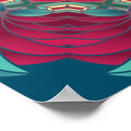 Red Lotus Mandala Poster (Hoek)