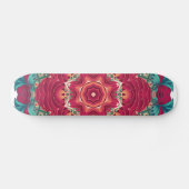 Red Lotus Mandala Skateboard (Horizontaal)
