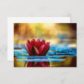 Red Lotus Water Lily Flower Bedankkaart (Voorkant / Achterkant)