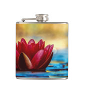 Red Lotus Water Lily Flower Heupfles (Voorkant)