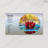 Red Lotus Water Lily Flower Visitekaartje (Voorkant)