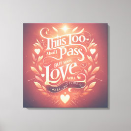 Red Love AI-kunst Canvas Afdruk