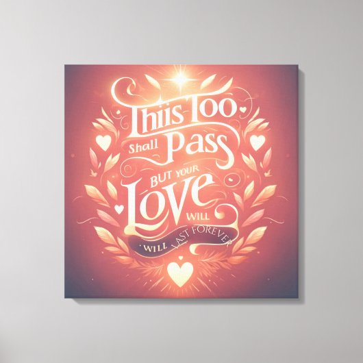 Red Love AI-kunst Canvas Afdruk (Voorkant)