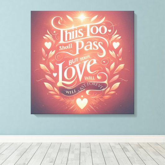 Red Love AI-kunst Canvas Afdruk (Insitu (Houten vloer))