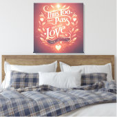 Red Love AI-kunst Canvas Afdruk (Insitu (Slaapkamer))