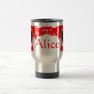 Red Love Alice Lijst Sjabloon Reisbeker