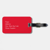 Red Love Anchor Nautical Bagagelabel (Achterkant horizontaal)