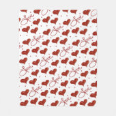 Red Love Blanket Fleece Deken (Voorkant)