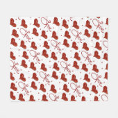 Red Love Blanket Fleece Deken (Voorkant (Horizontaal))