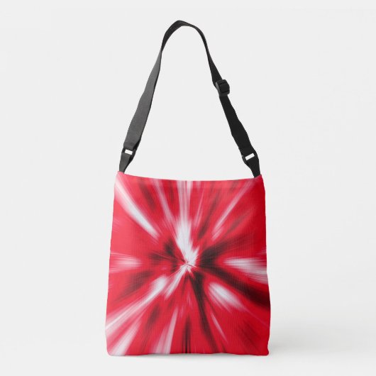 Red Love Burst Tie Dye past personaliseren Crossbody Tas (Achterkant)