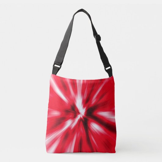 Red Love Burst Tie Dye past personaliseren Crossbody Tas (Voorkant)