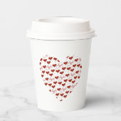 Red Love Cup Papieren Bekers (Achterkant)