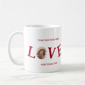 Red Love Custom Photo Koffiemok (Links)