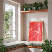 Red Love Faith Quote minimalistisch Poster