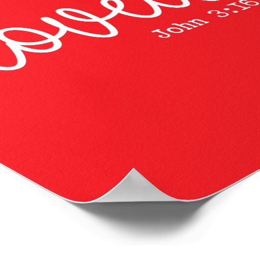 Red Love Faith Quote minimalistisch Poster (Hoek)