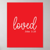 Red Love Faith Quote minimalistisch Poster (Voorkant)
