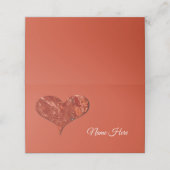 Red Love Folded Place Card Plaatskaartje (Buitenkant ongevouwen)