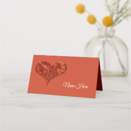 Red Love Folded Place Card Plaatskaartje