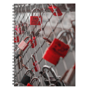 Red Love hangsloten Notitieboek