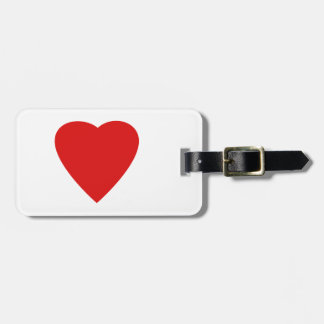 Red Love Heart. Bagagelabel