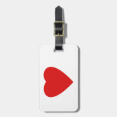 Red Love Heart. Bagagelabel (Voorkant verticaal)