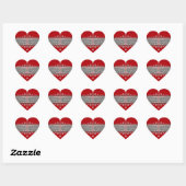 Red Love Heart Bedankt Sticker (Vel)