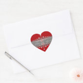 Red Love Heart Bedankt Sticker (Envelop)