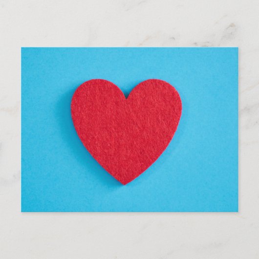 Red Love Heart Briefkaart (Voorkant)