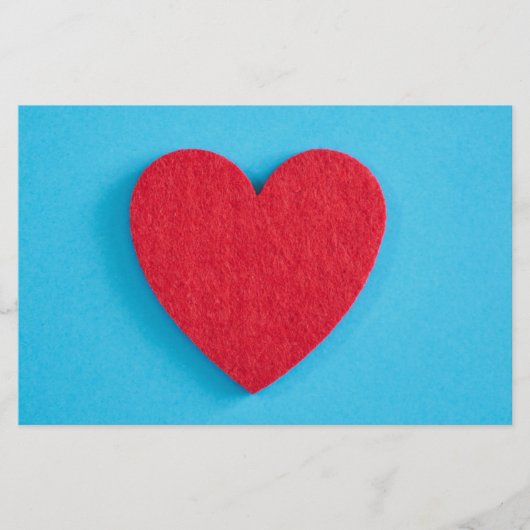 Red Love Heart Briefpapier (Voorkant)