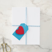 Red Love Heart Cadeaulabel (Met Touw)
