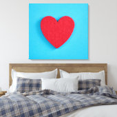Red Love Heart Canvas Afdruk (Insitu (Slaapkamer))