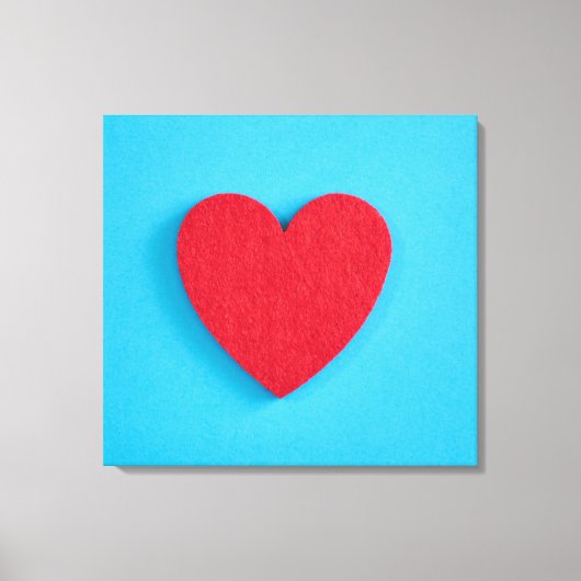 Red Love Heart Canvas Afdruk (Voorkant)