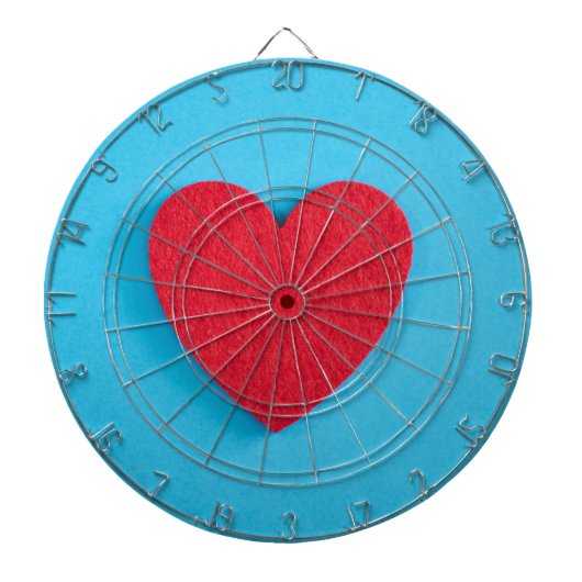 Red Love Heart Dartbord (Voorkant)