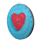 Red Love Heart Dartbord (Voorkant Rechts)